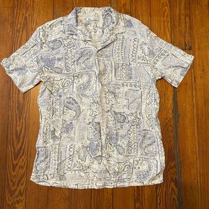 Zara Summer 2022 Button Up- Botton Down Short Sleeve Shirt